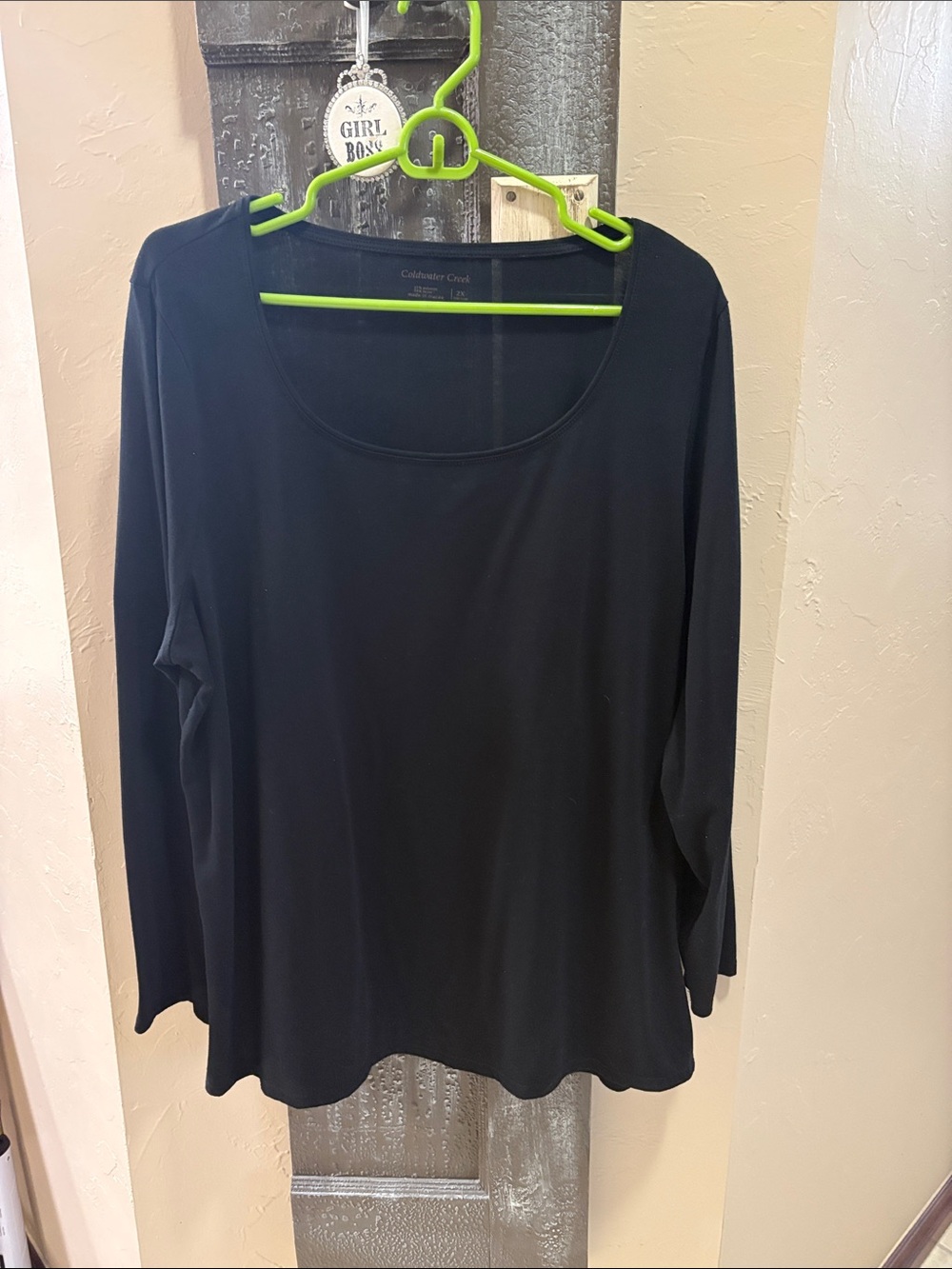 CWC l/s black T shirt. 2X